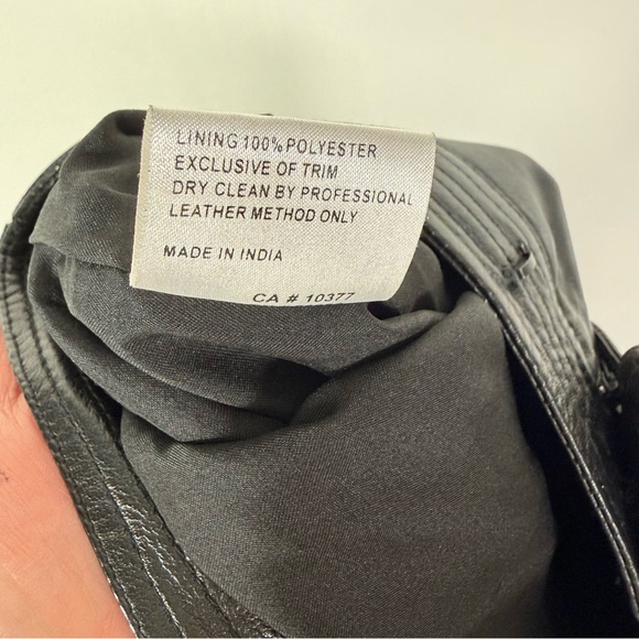 Margaret Godfrey Black Genuine Leather Pants - Picture 9 of 9